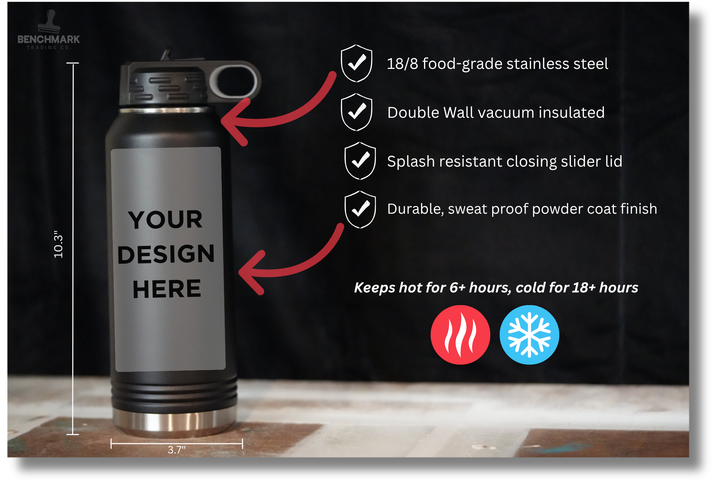 Custom Engraved 32oz Water Bottle