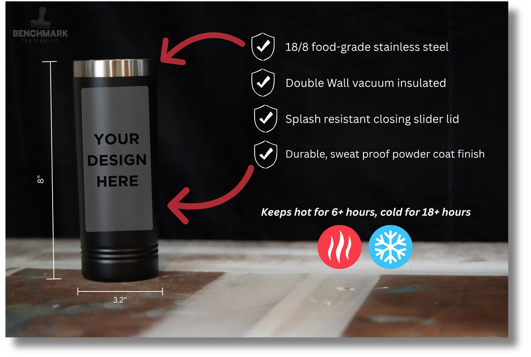 Custom Engraved 22oz Skinny Tumbler