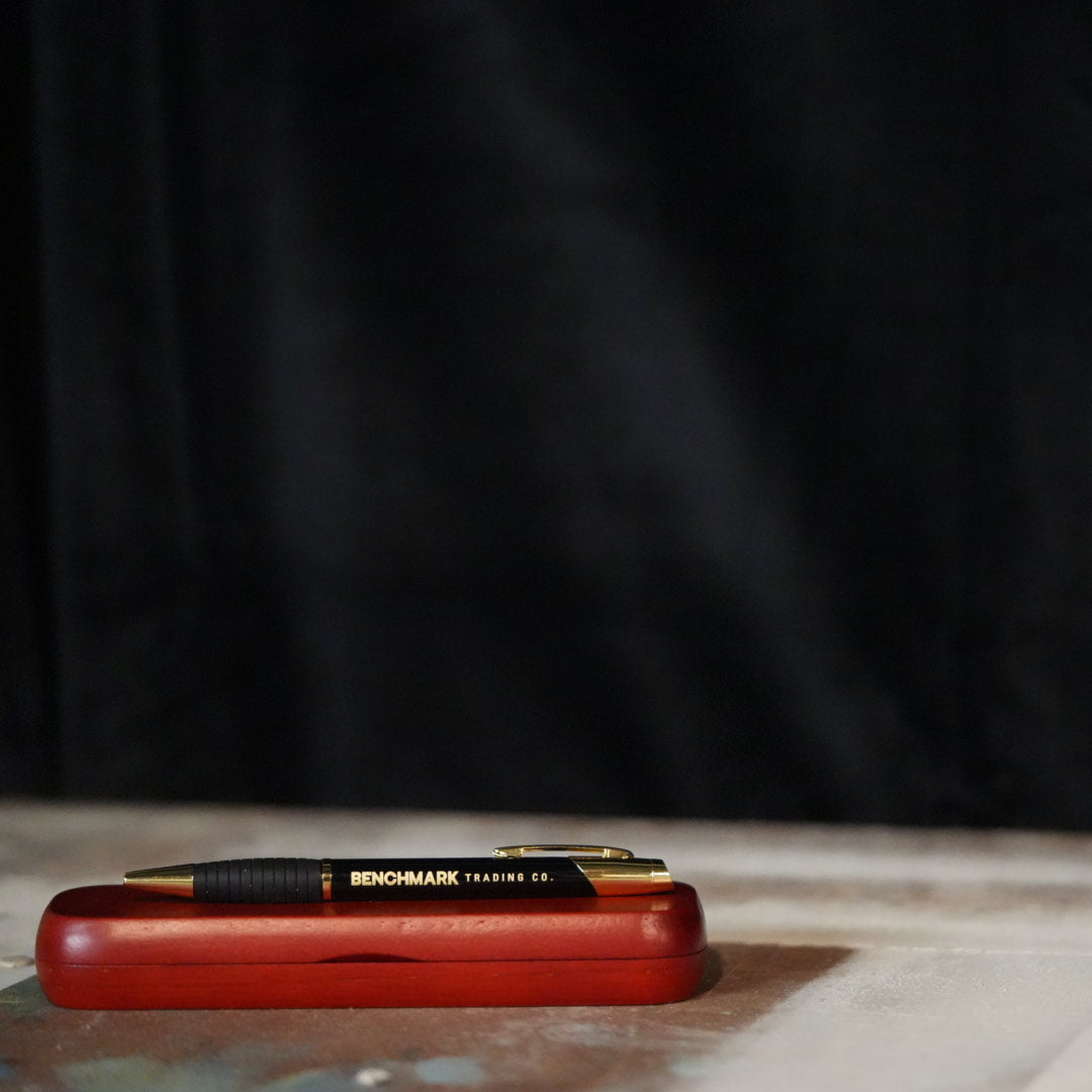 Custom Brass Pen With Black Overlay
